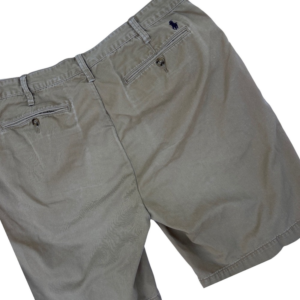 Polo Ralph Lauren Relaxed Fit Chino Shorts Mens 38 Khaki Tan Cotton Twill Logo